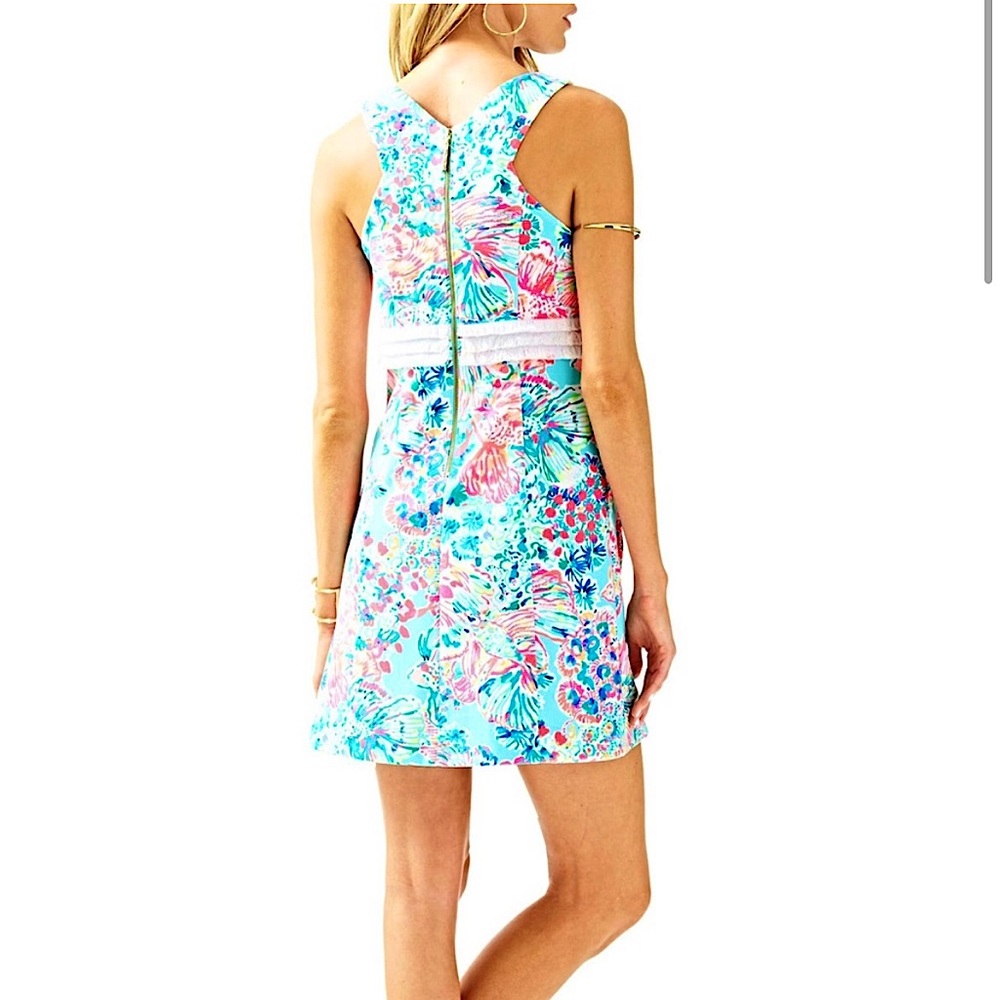 Lilly Pulitzer Arden Sheath Dress Serene Blue Gypsea NWOT S - Picture 2 of 12